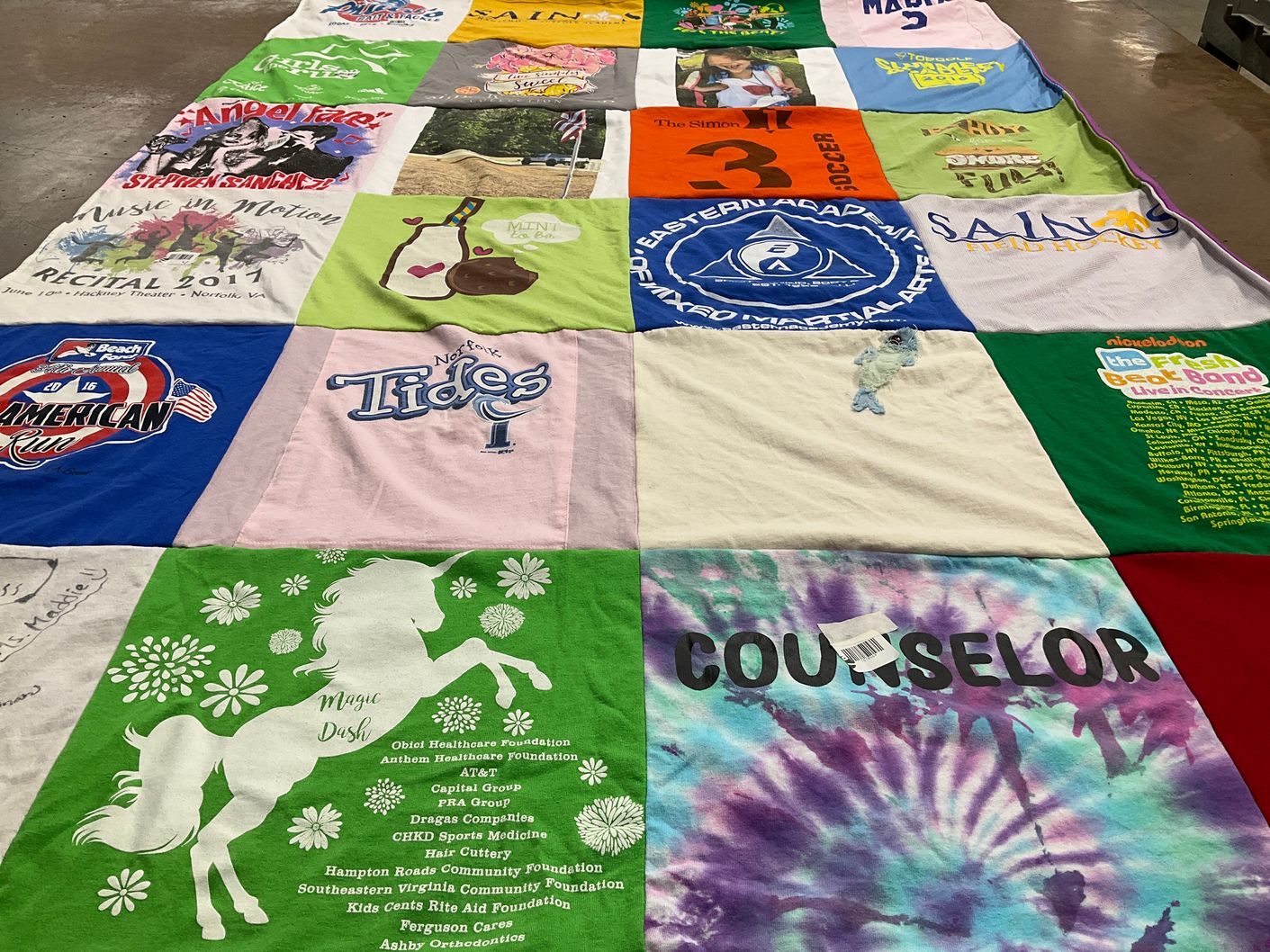 T-shirt quilt from southeastern academy martial arts by Dawn from VA