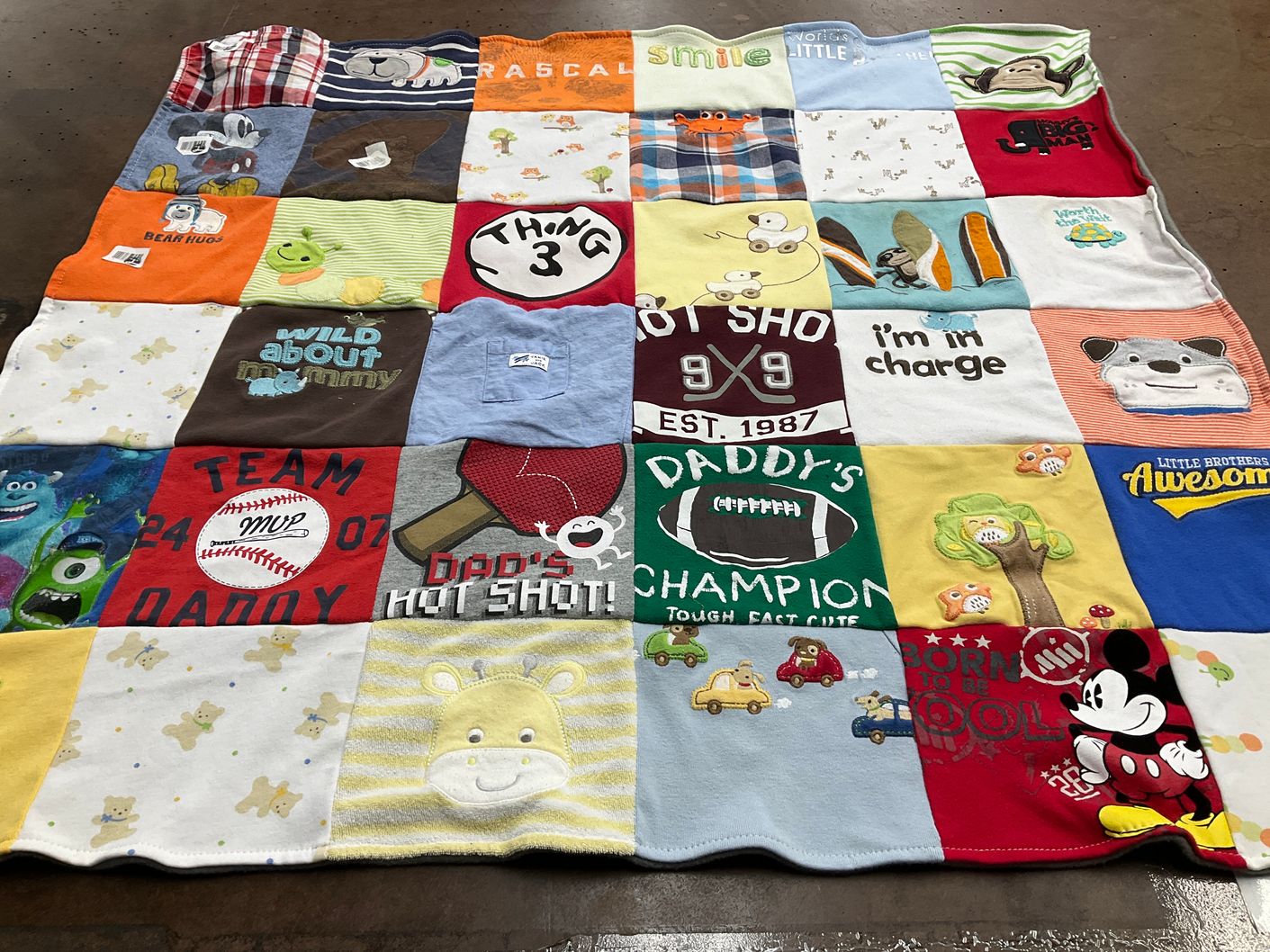 T-shirt quilt with family, children themes by Brandi from TN