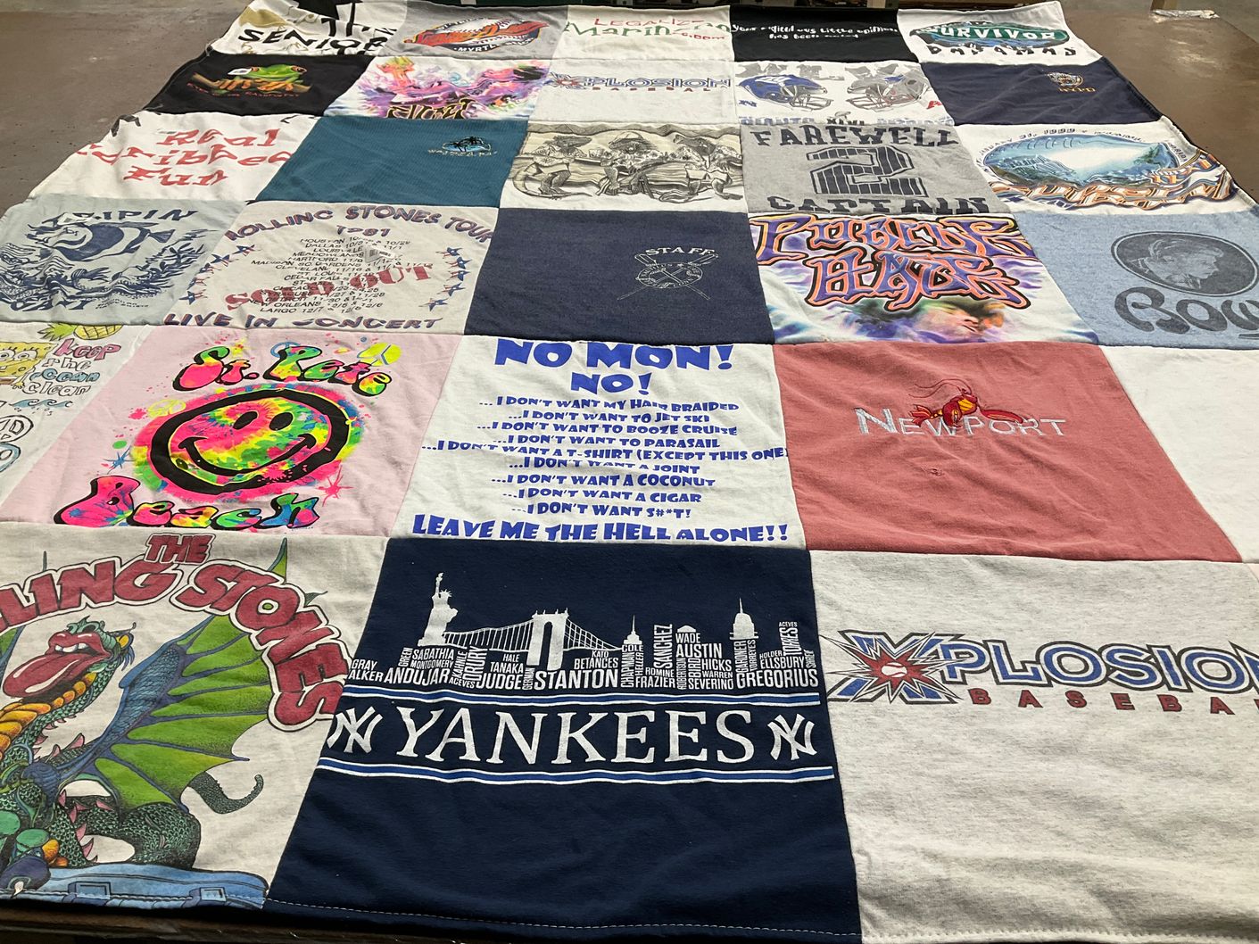 T-shirt quilt featuring new york yankees by Mark from CT
