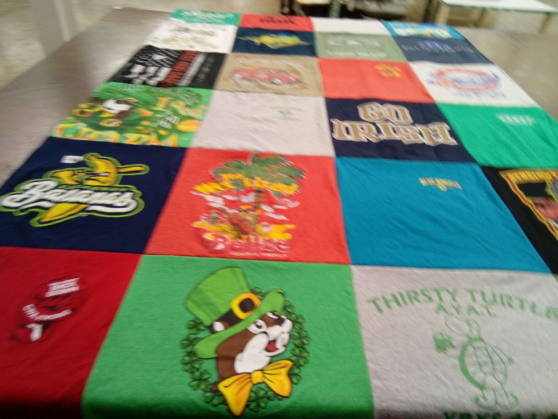 T-shirt quilt from university of notre dame by Darra from FL