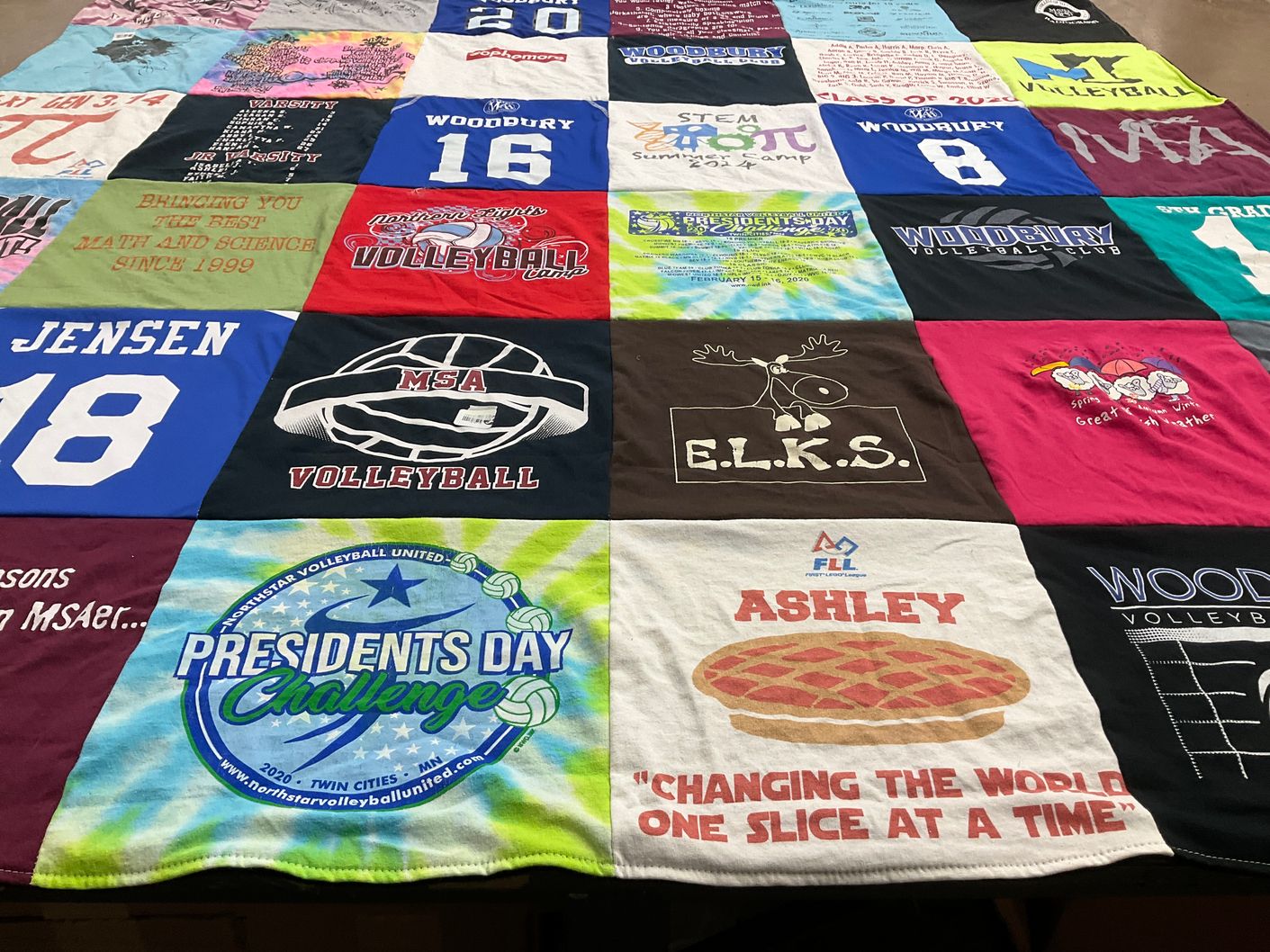 T-shirt quilt featuring msa volleyball by Ashley from MN