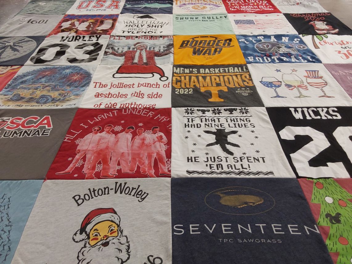 T-shirt quilt featuring tennessee titans by Elizabeth from TN