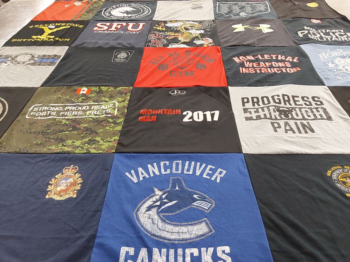T-shirt quilt featuring vancouver canucks by Matthew from MO