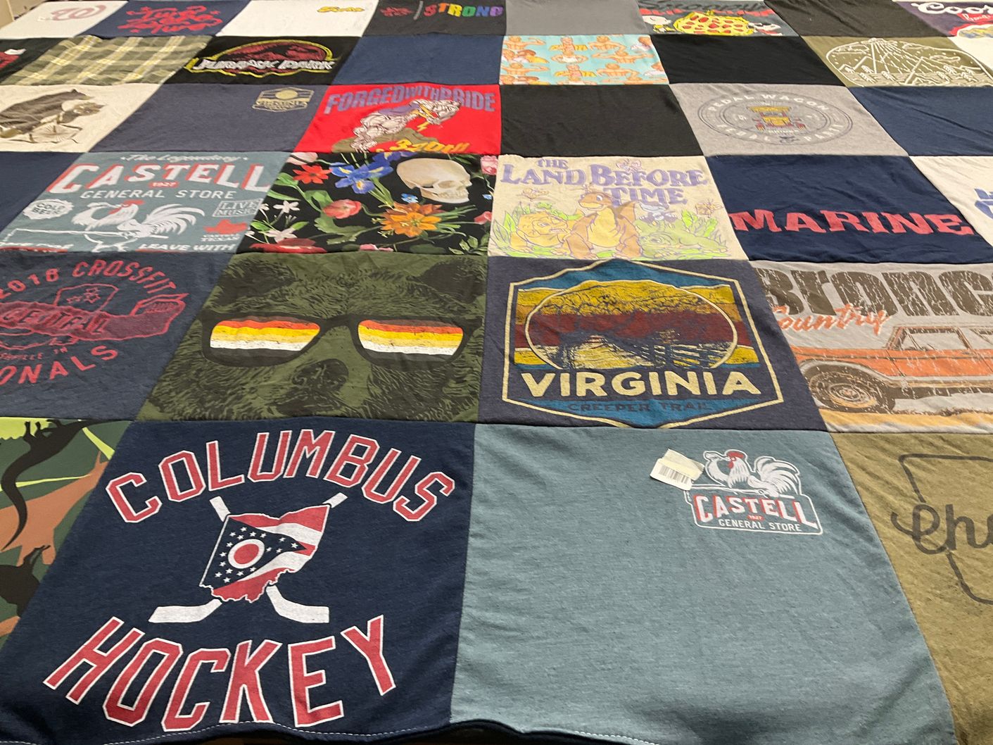 T-shirt quilt featuring columbus blue jackets by Aeron from OH