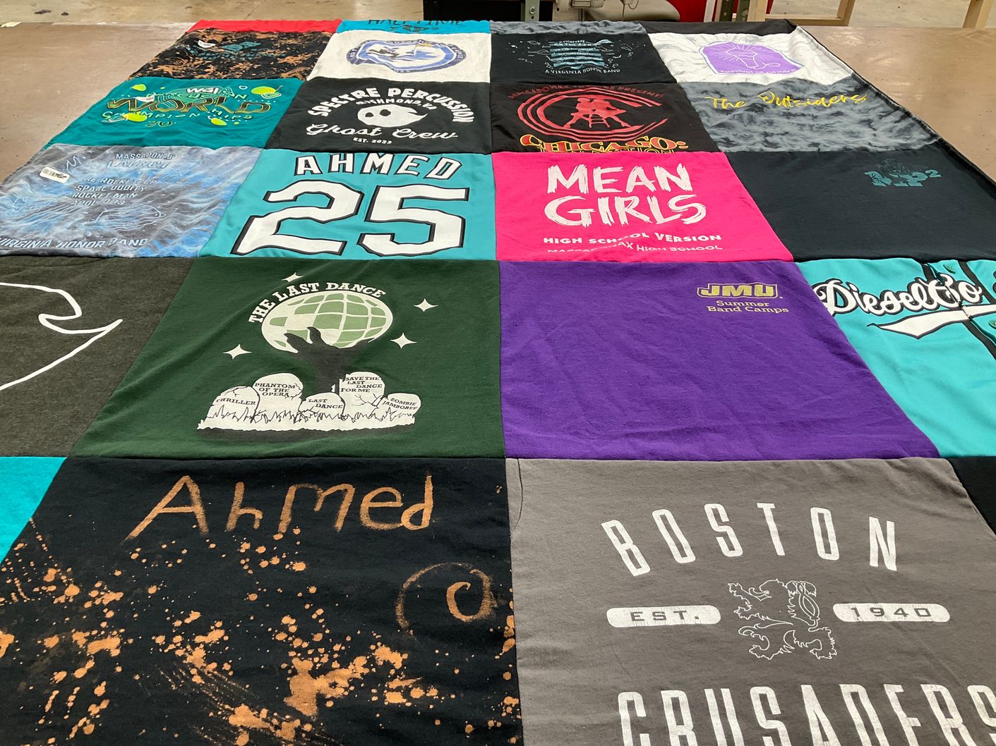 T-shirt quilt from james madison university, massaponax high school by Kiran from VA