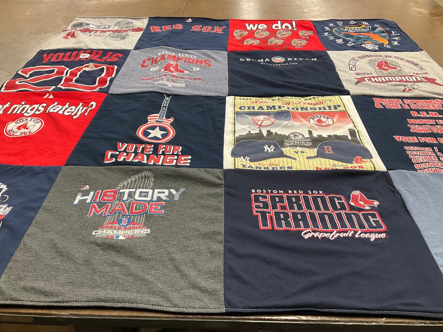 T-shirt quilt featuring boston red sox by Patti from FL
