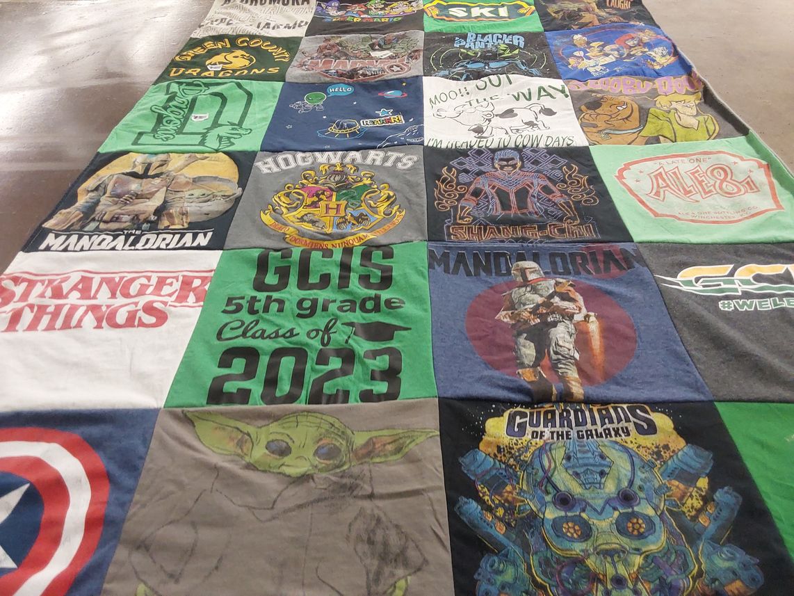 T-shirt quilt from glen cove intermediate school by Sarah from KY