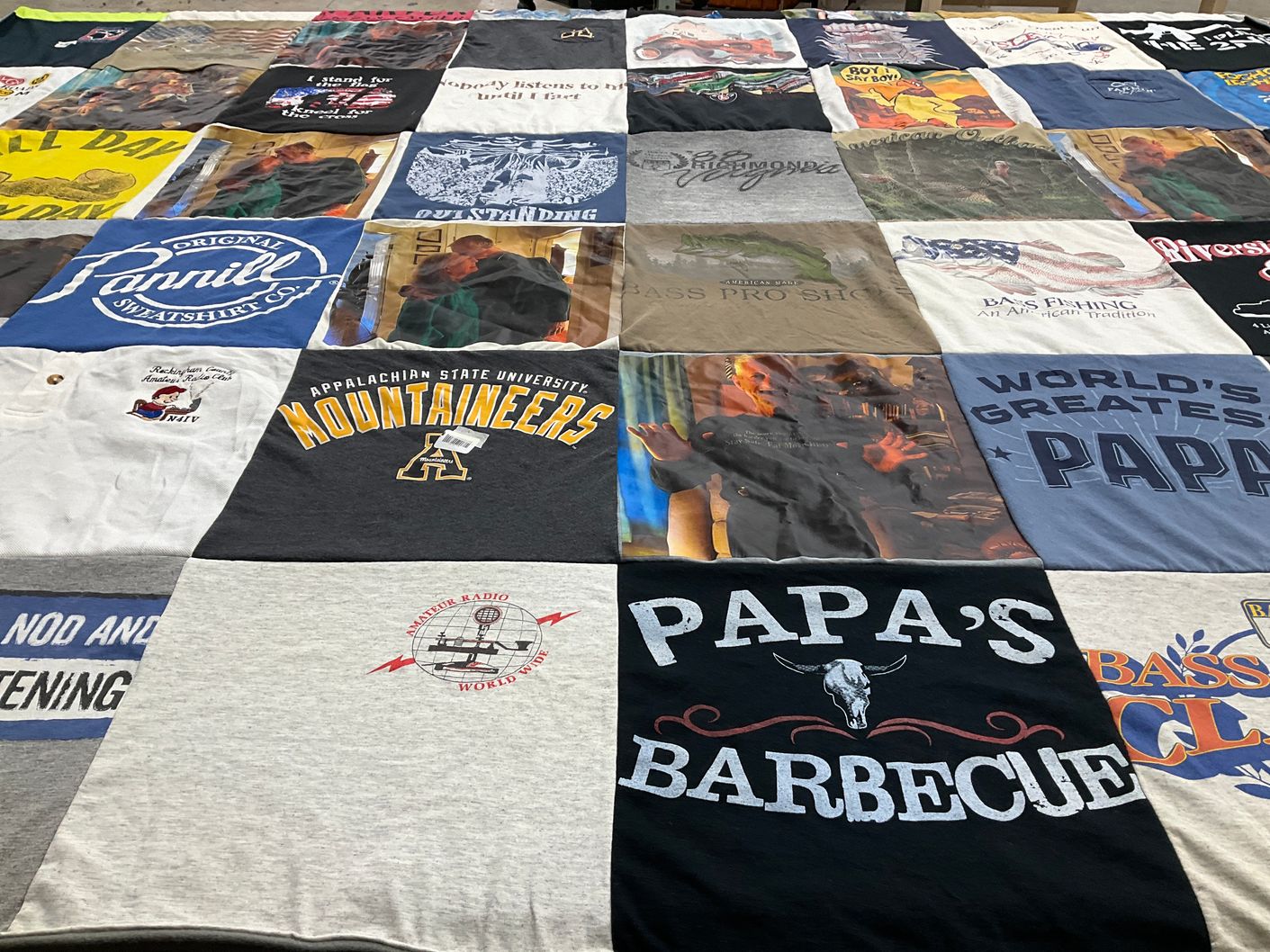 T-shirt quilt featuring appalachian state university mountaineers by Julie from NC