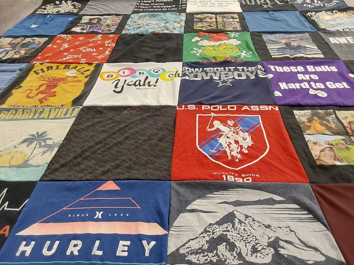 T-shirt quilt featuring dallas cowboys by Stefanie from CA