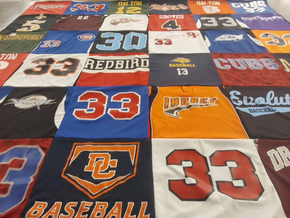 T-shirt quilt featuring the cubs, the redbirds by Karen from TN