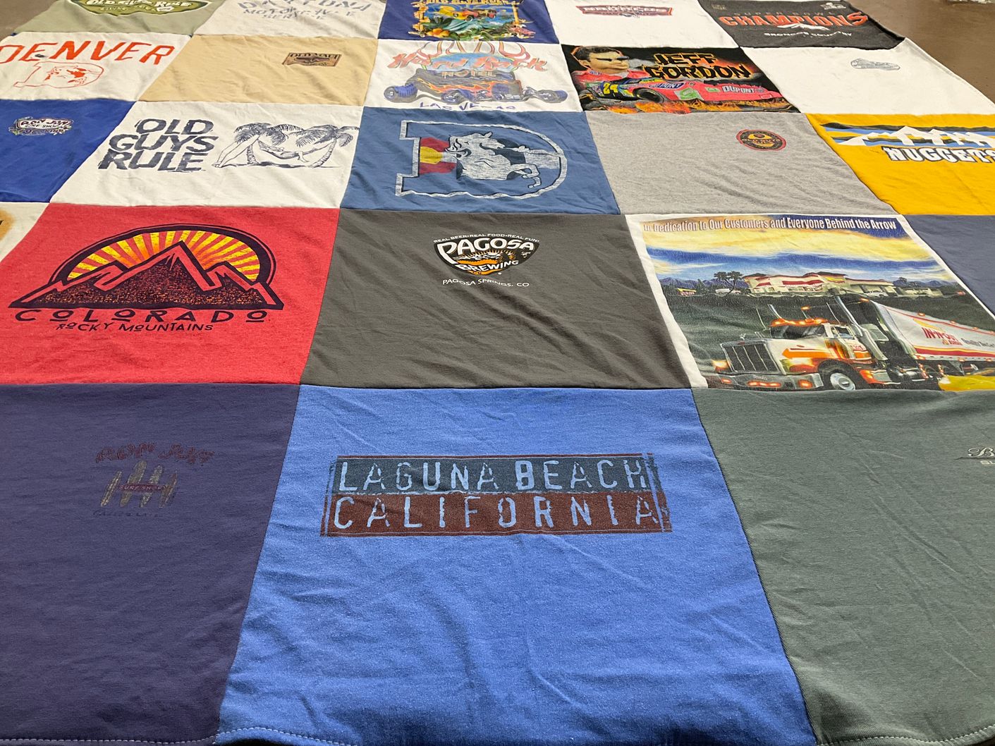 T-shirt quilt featuring denver nuggets by Jo from CO