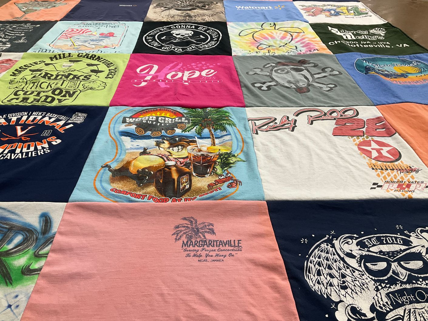 T-shirt quilt from university of virginia by Kim from VA