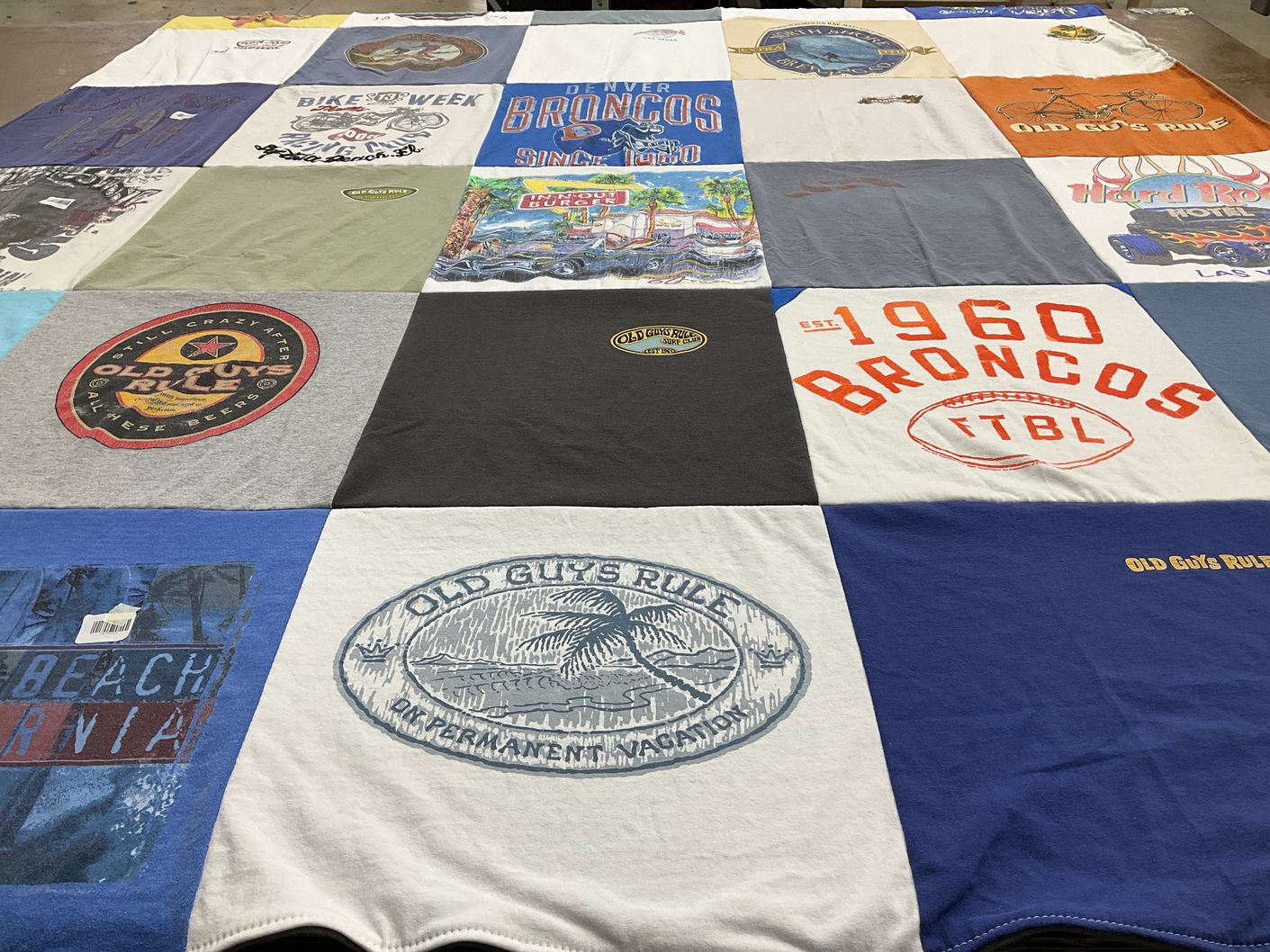 T-shirt quilt featuring denver broncos by Jo from CO