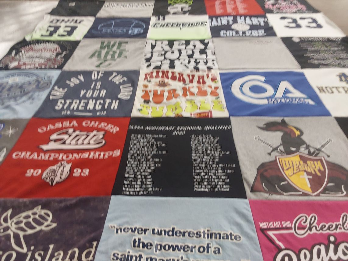 T-shirt quilt from saint mary's college by Michelle from OH
