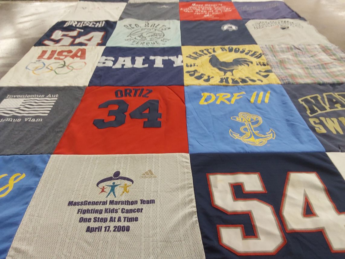 T-shirt quilt from united states naval academy by Alex from MD
