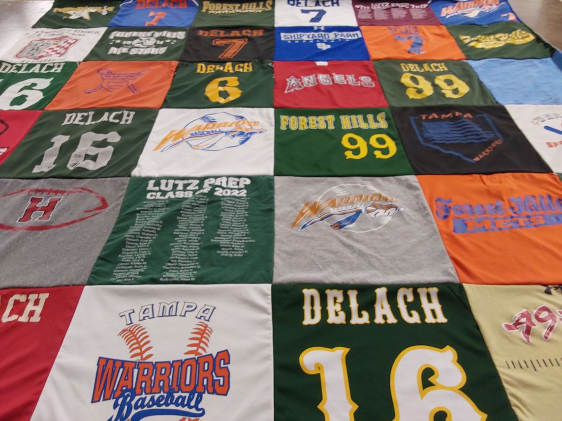 T-shirt quilt featuring tampa warriors baseball by Tara from FL