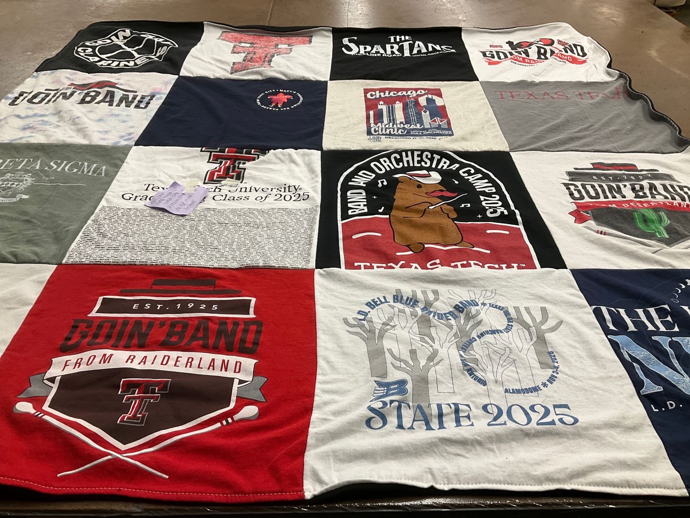 T-shirt quilt from texas tech university by Amy from TX