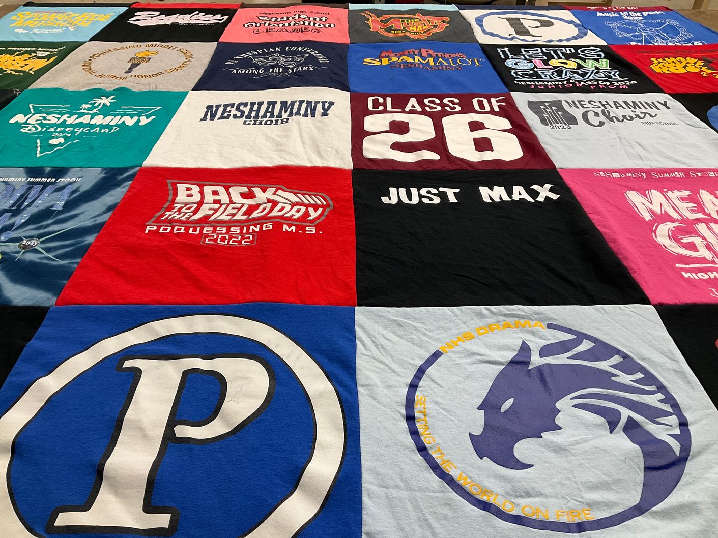 T-shirt quilt from poquessing middle school, neshaminy school district by Lauren from PA