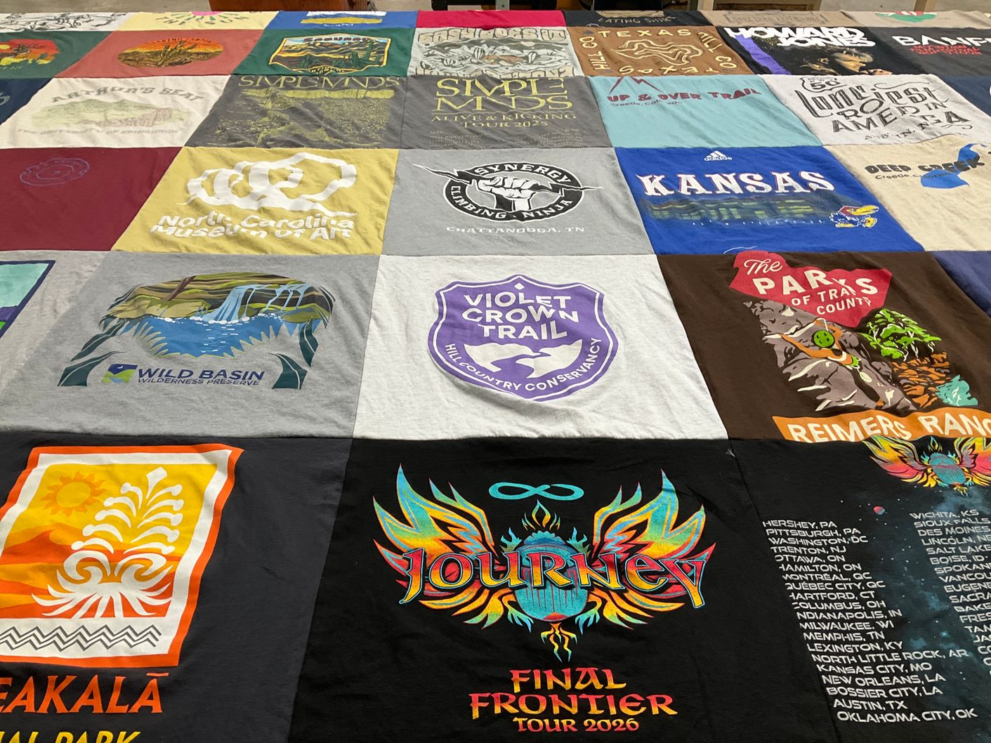 T-shirt quilt from university of kansas by Innes from TX