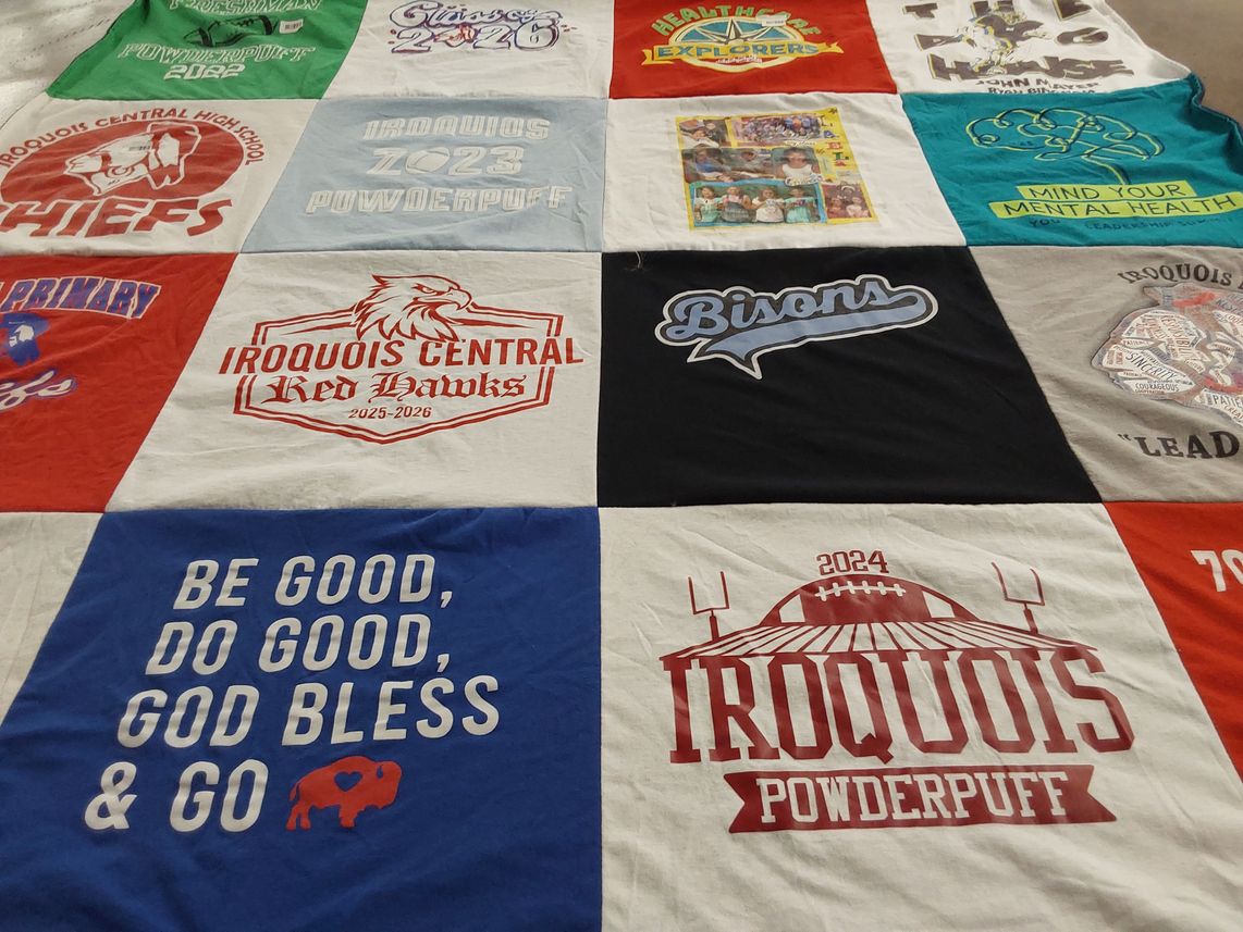 T-shirt quilt from iroquois central high school by Karrie from MI