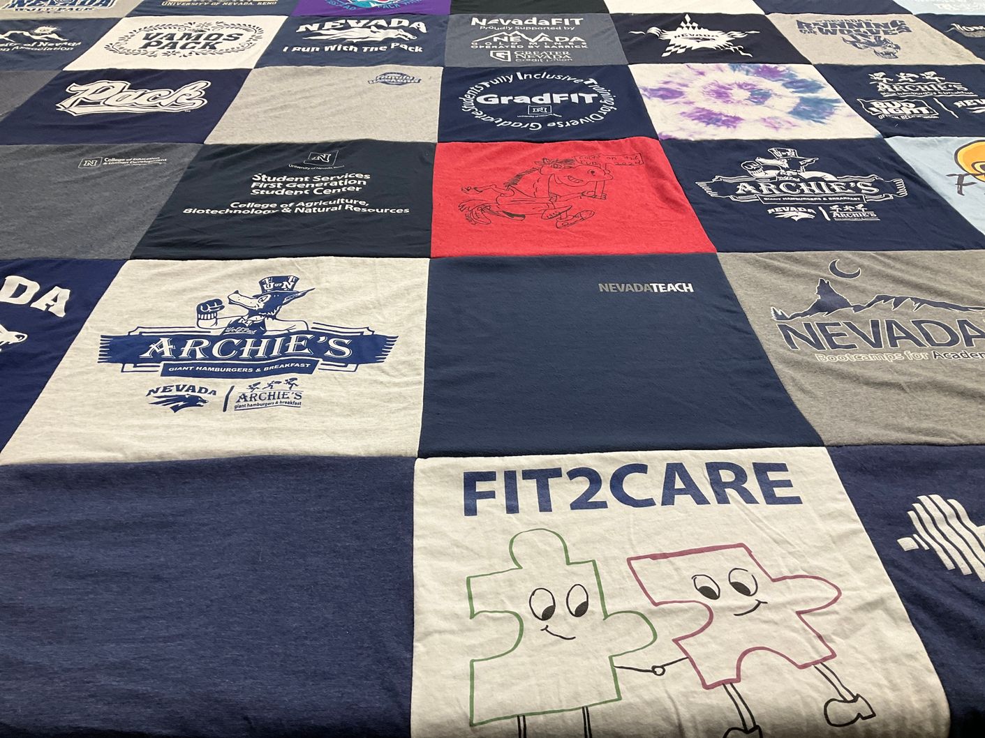 T-shirt quilt from university of nevada by Alexa from NV