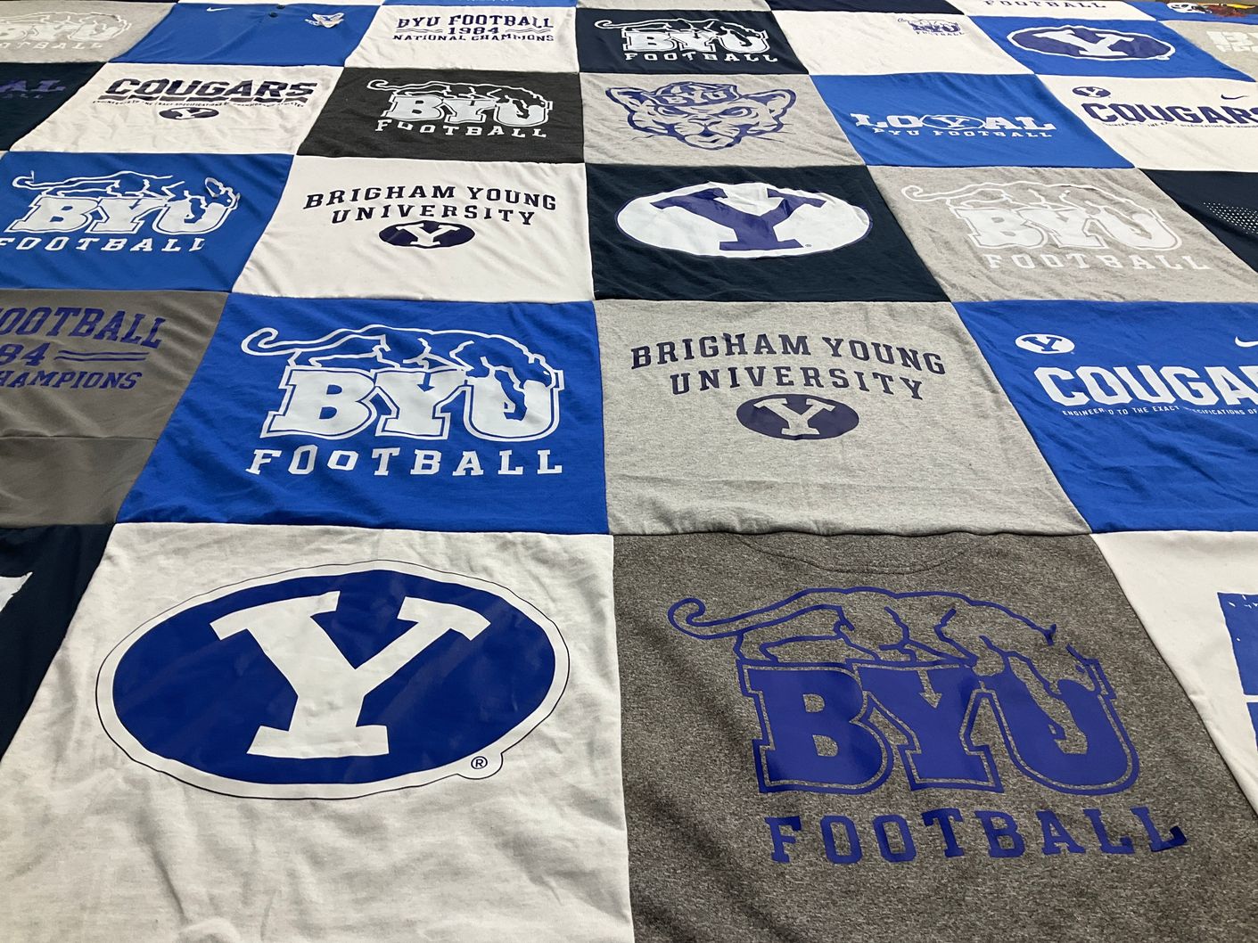 T-shirt quilt featuring byu football by CHRISTOPHER from UT