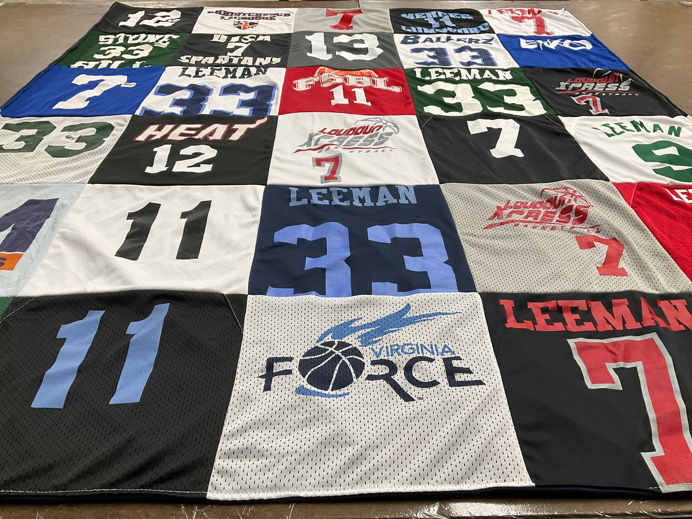 T-shirt quilt featuring leeman by Jennifer from VA