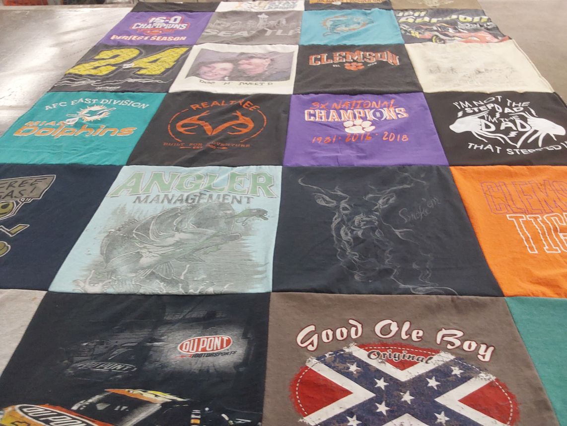 T-shirt quilt from clemson university by Dana from SC