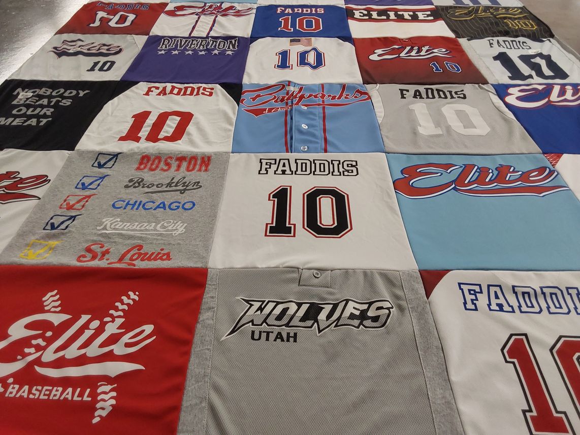 T-shirt quilt featuring wolves utah by Jessica from UT