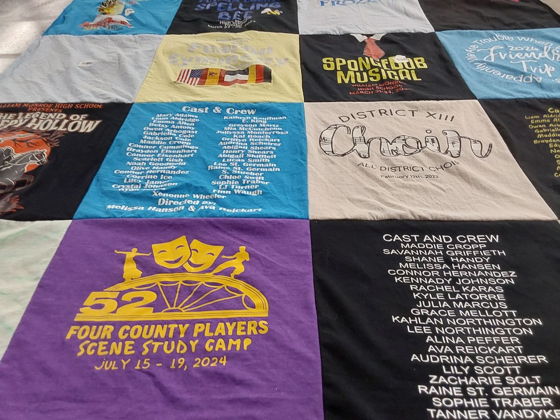T-shirt quilt from william h. maxwell high school by Charlene from VA