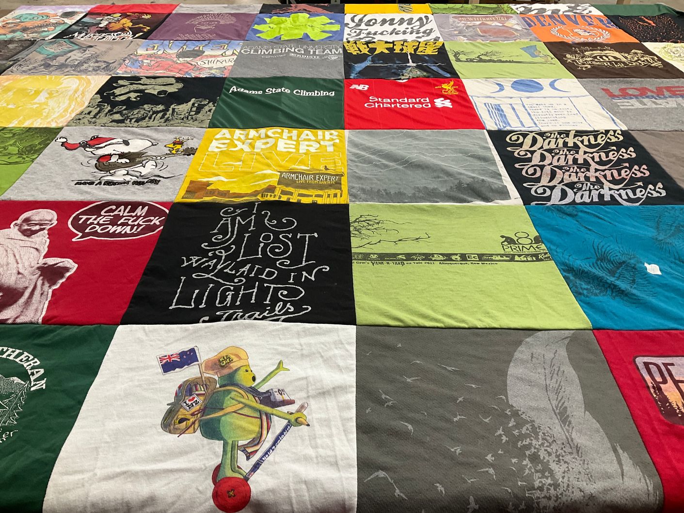 T-shirt quilt from adams state university by Tavia from AZ