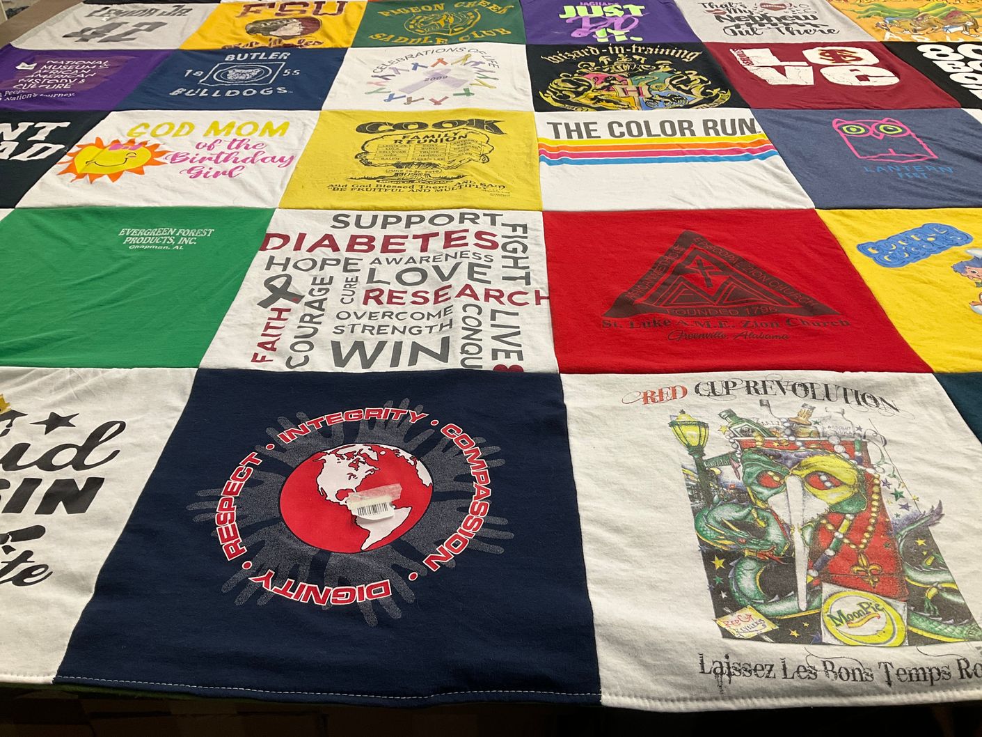 T-shirt quilt featuring butler bulldogs by Kassie from AL
