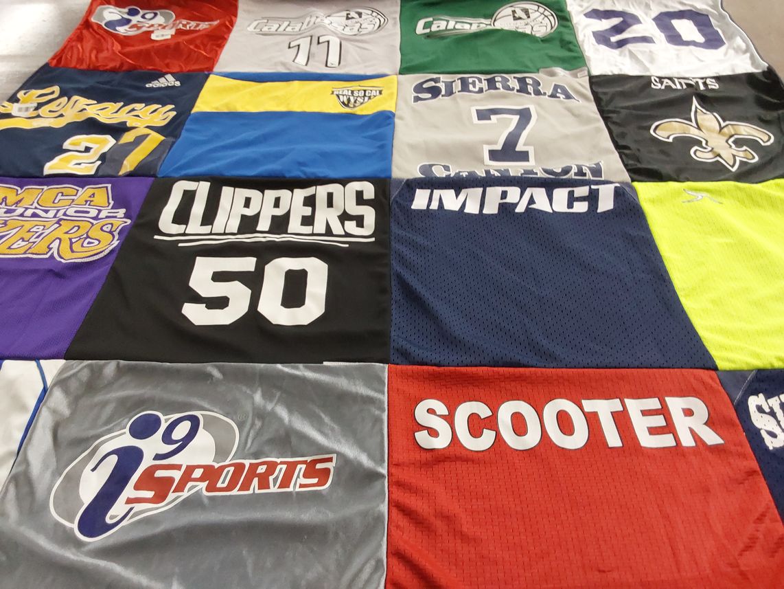 T-shirt quilt featuring los angeles clippers by Amber from CA