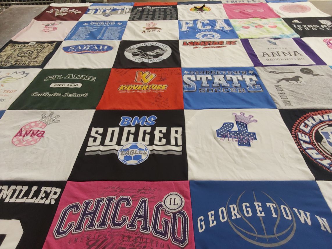 T-shirt quilt featuring bms eagles soccer by sarah from TX