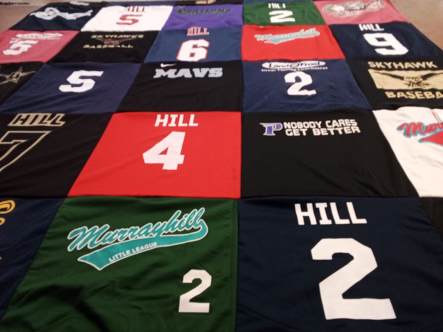 T-shirt quilt featuring skyhawks baseball by MICHELLE from OR