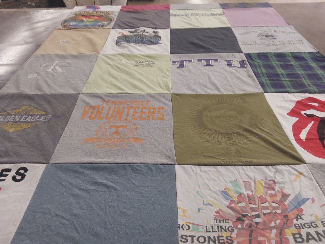 T-shirt quilt featuring tennessee volunteers by Jennifer from TN