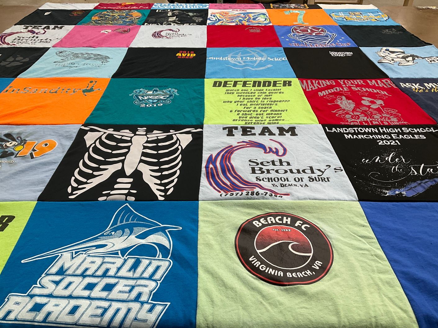 T-shirt quilt featuring beach fc by Tonya  from VA