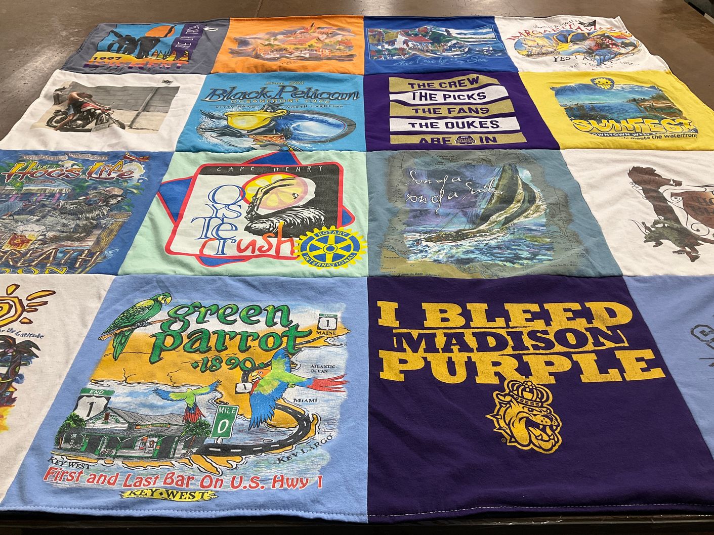 T-shirt quilt from james madison university by Rachel from FL