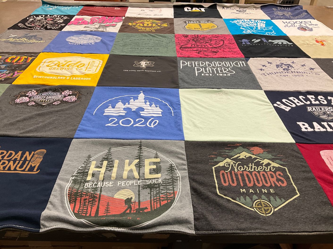T-shirt quilt featuring thunderbirds, railers by Paula from MA