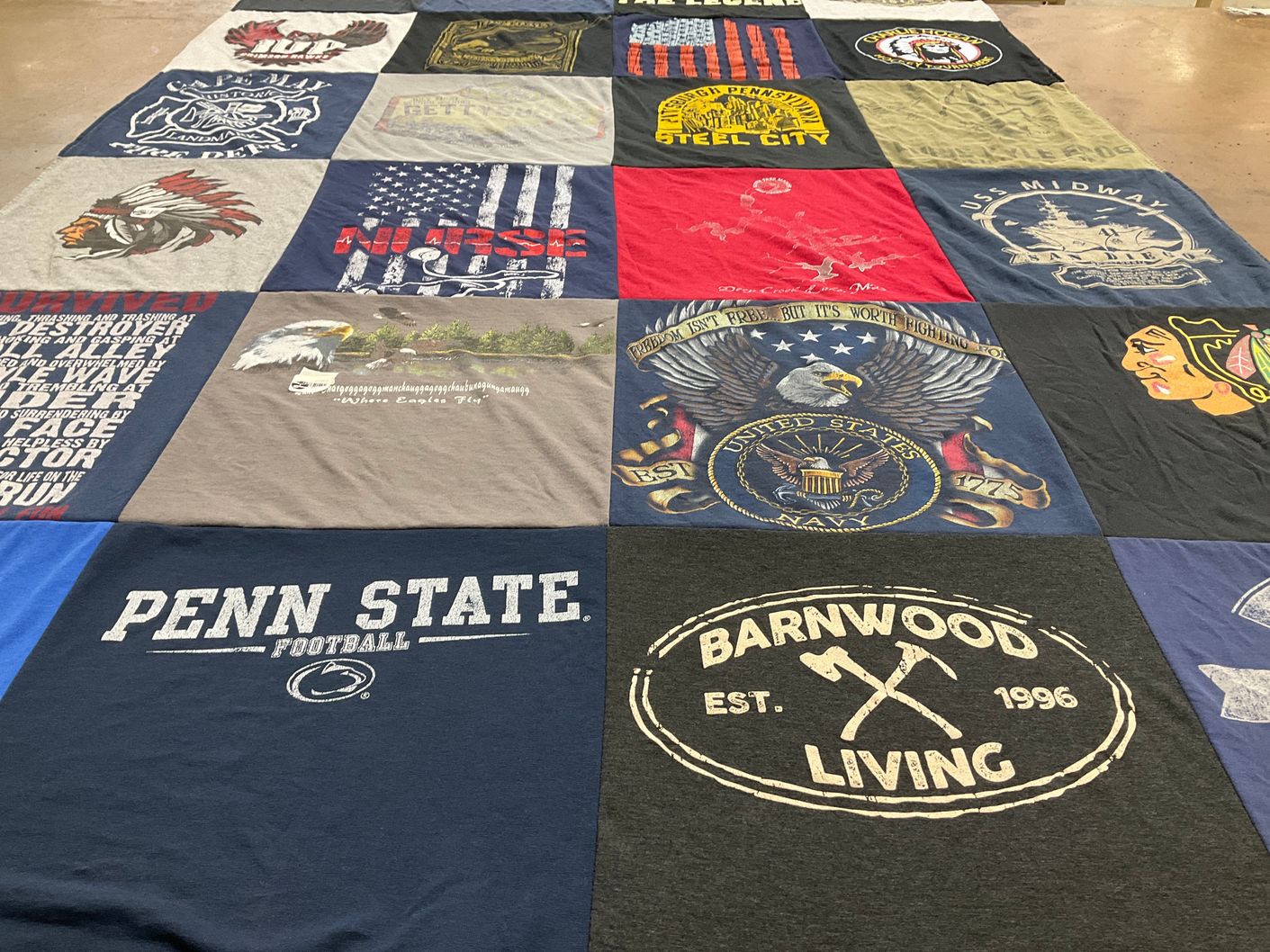 T-shirt quilt from penn state university by Michele from PA