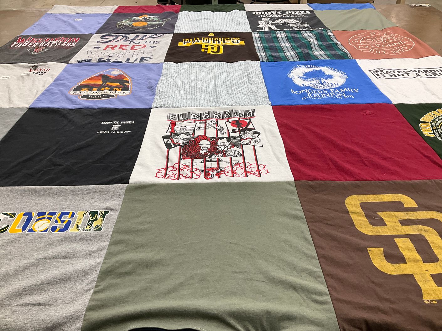 T-shirt quilt from colorado state university, purdue university by Stuart from WI
