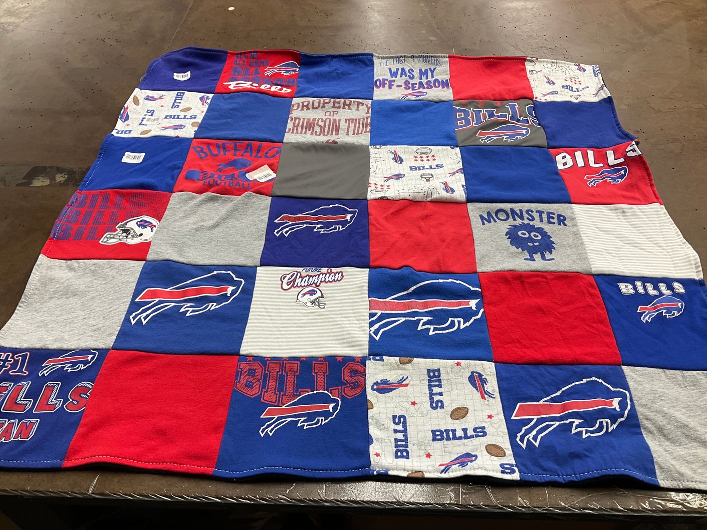 T-shirt quilt featuring buffalo bills by Allison from NC