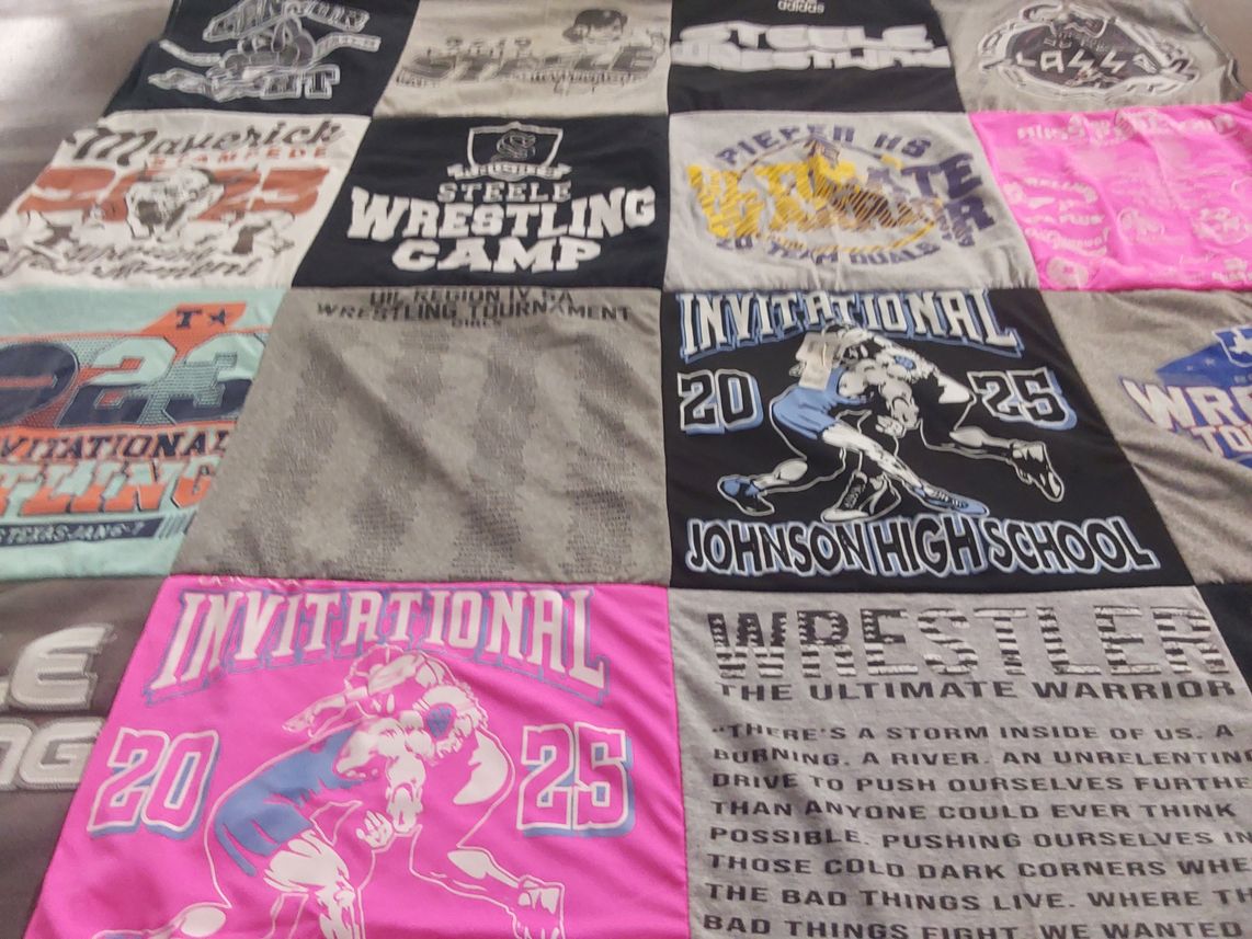 T-shirt quilt from johnson high school by Alexandrea from TX