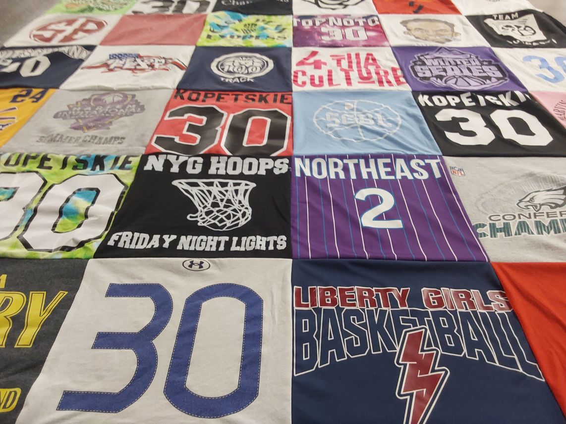 T-shirt quilt featuring liberty girls basketball by Krista from PA