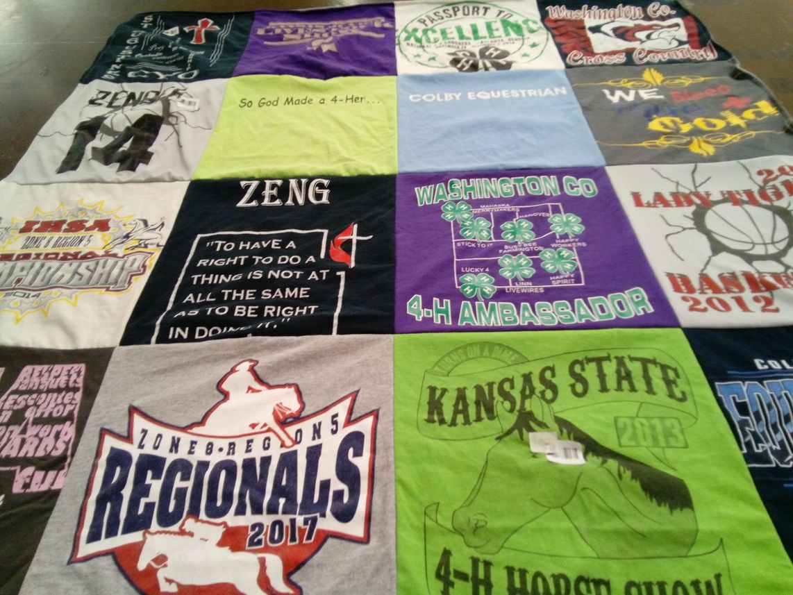 T-shirt quilt from kansas state university by Lisa from KS