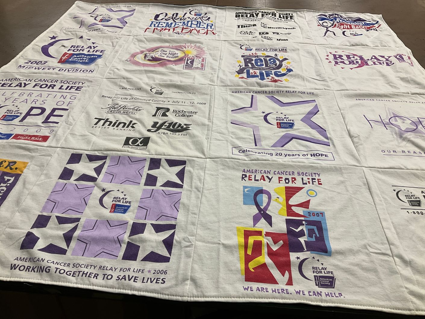 T-shirt quilt from rochester college by T from MN