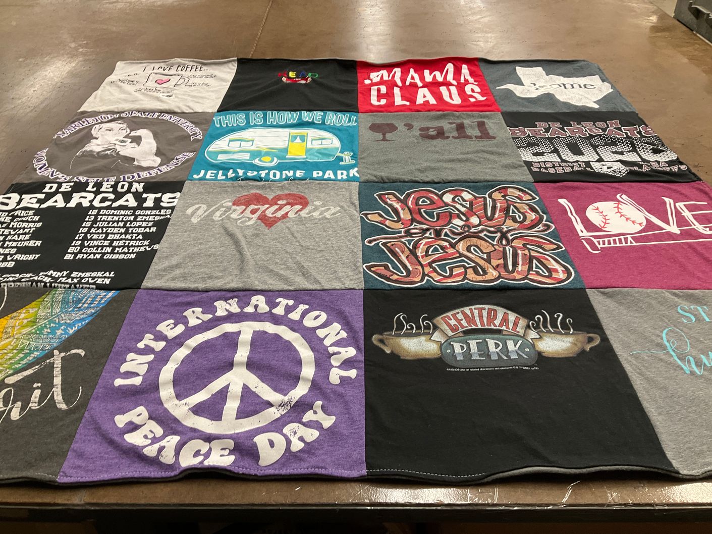 T-shirt quilt from de leon high school by mary ann from TX