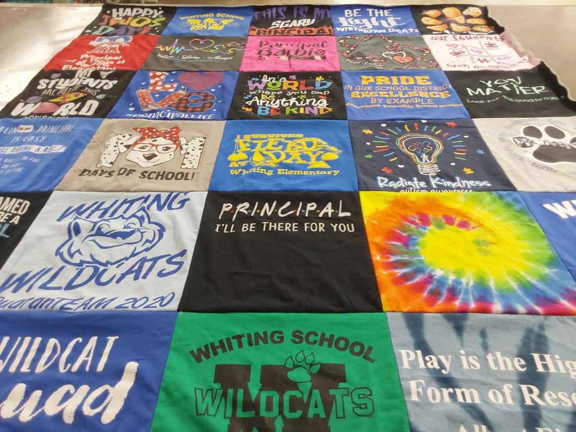 T-shirt quilt featuring whiting wildcats by Jacqueline from NJ