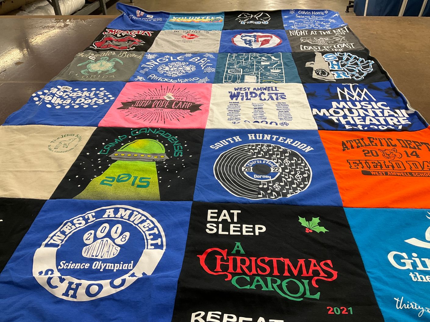 T-shirt quilt featuring west amwell wildcats by Gretchen from NJ