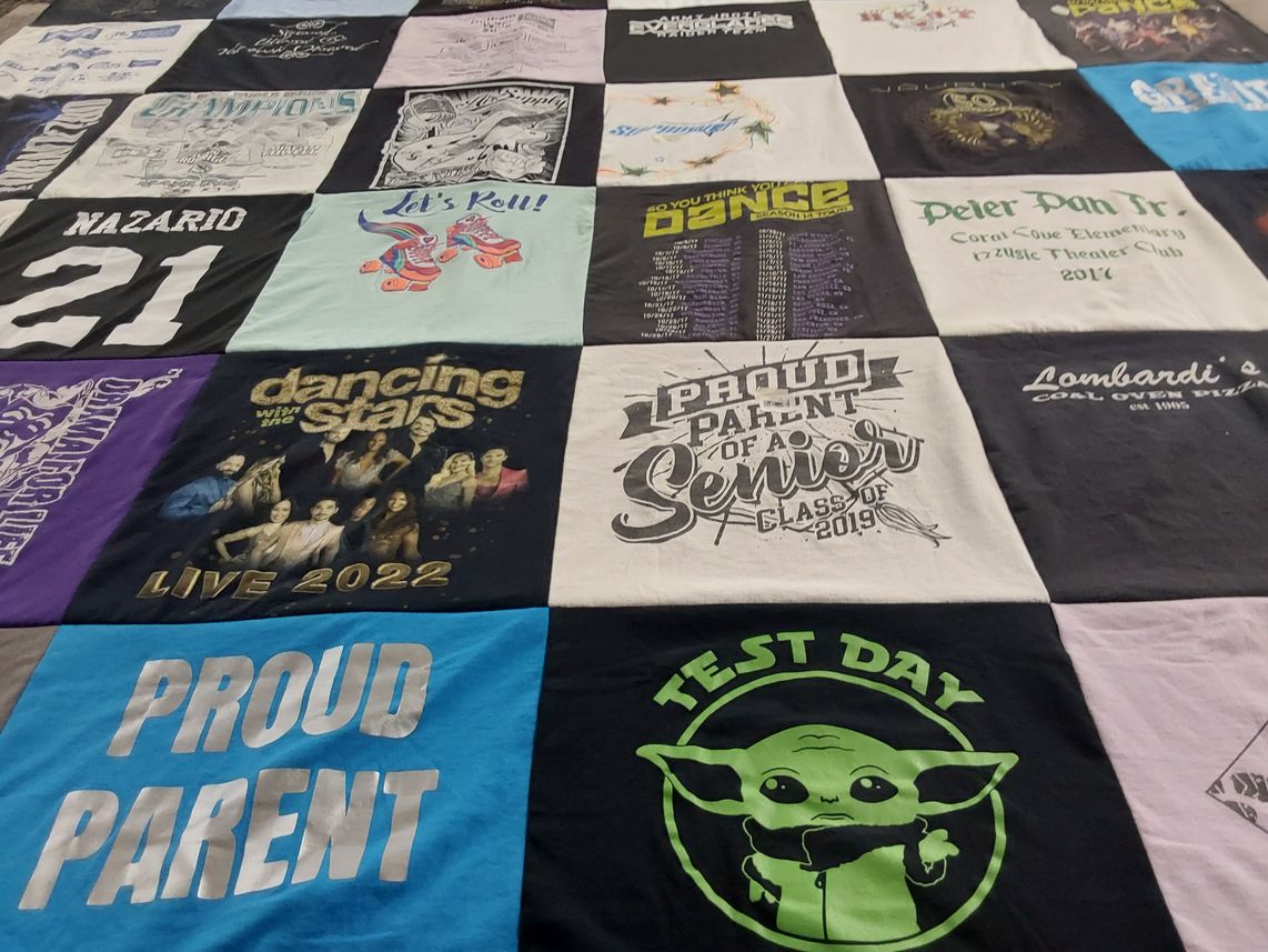 T-shirt quilt from coral glades high school by Veronica from FL